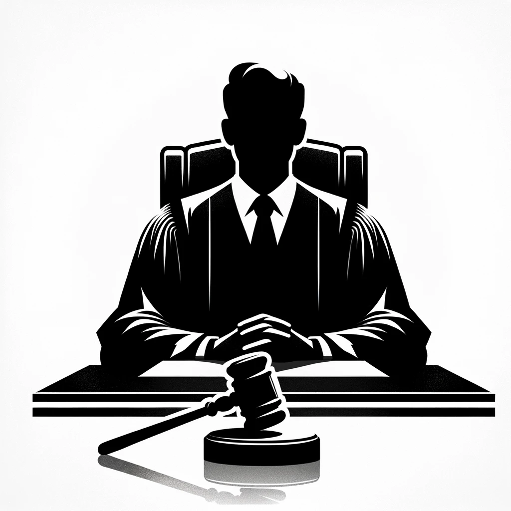 icona di un giudice dietro al prorio banco